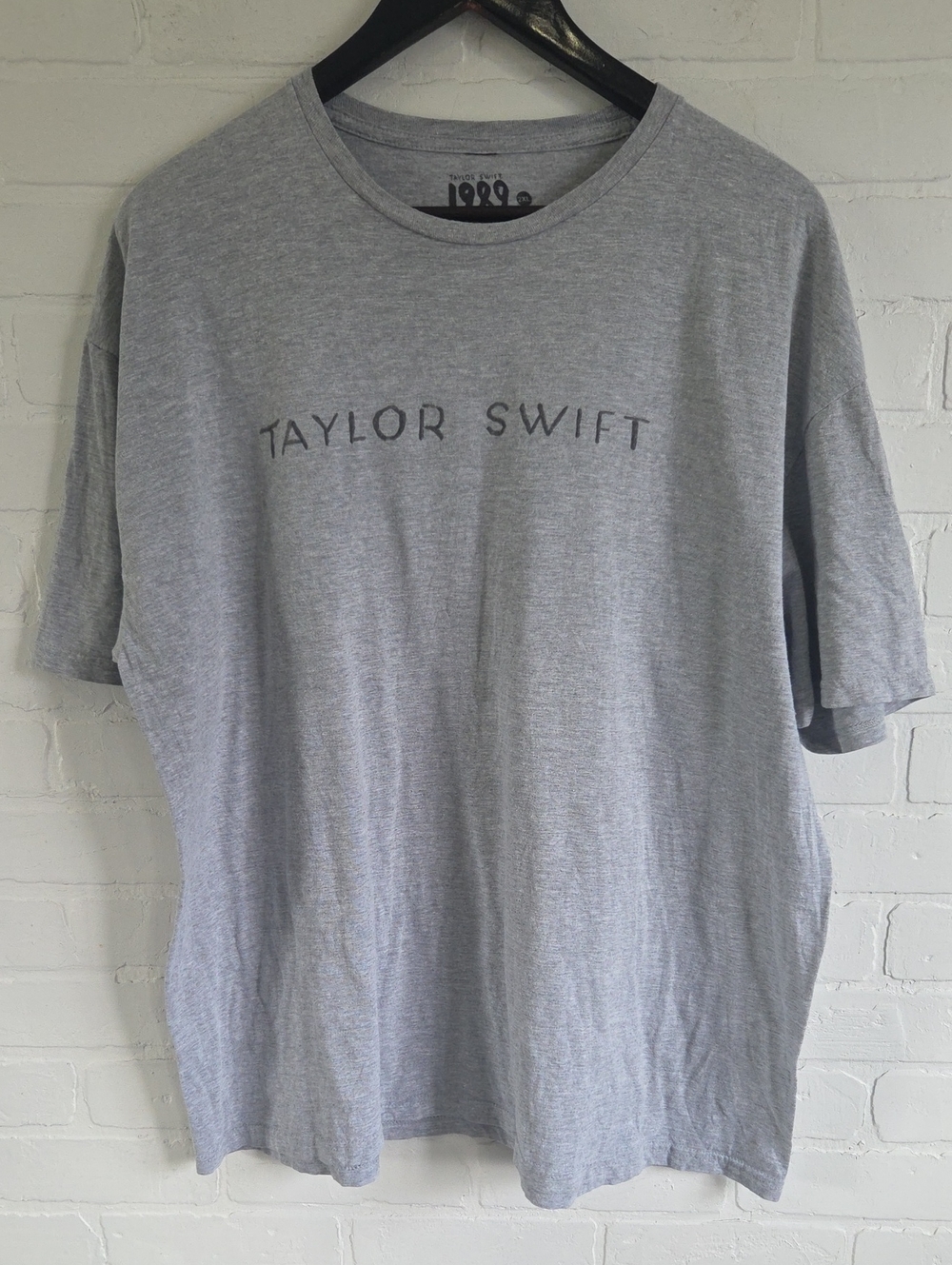 Taylor Swift Light Gray Men’s Crewneck T-Shirt with Chest Logo